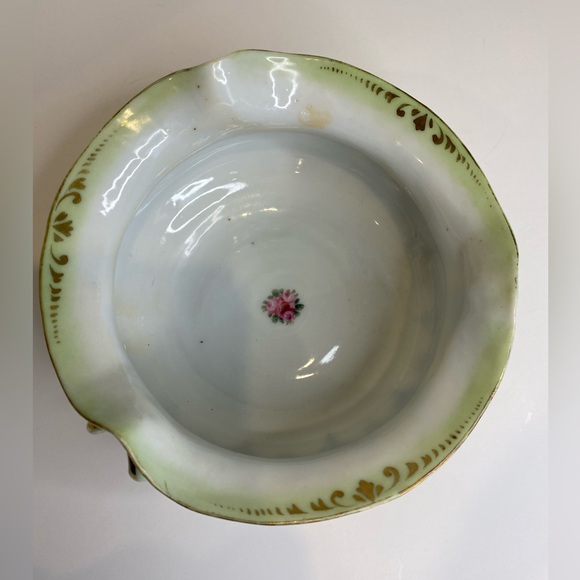 Antique Nippon Hand Painted Moriage Style Small 3 Handle Bowl Dish - Picture 6 of 7